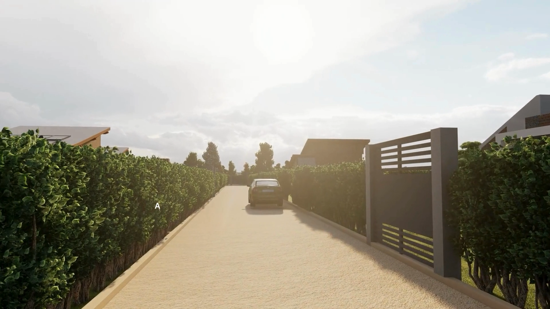 Entrada del proyecto Villa Amaranto